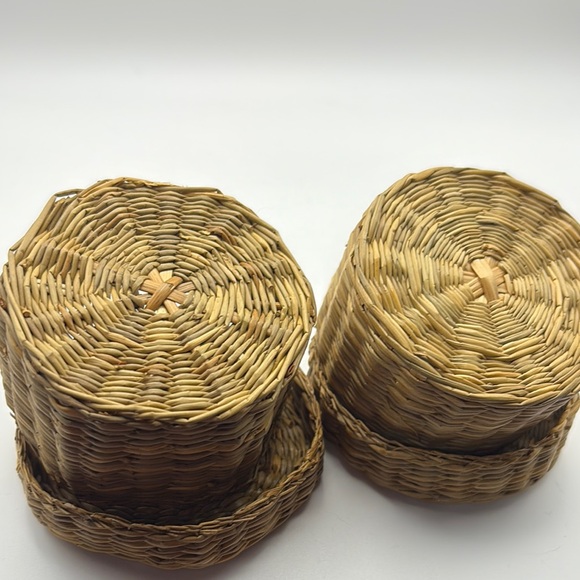 🧺 Vintage Hand-Woven Nesting Baskets – Set of 3 | Mini Boho Organizers - Picture 9 of 16